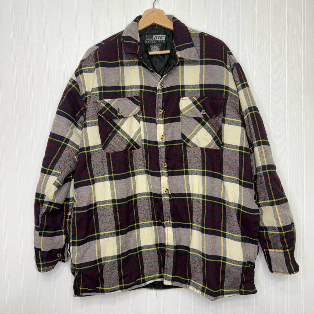 BTC Outfitters Quilted flannel coat size Large
